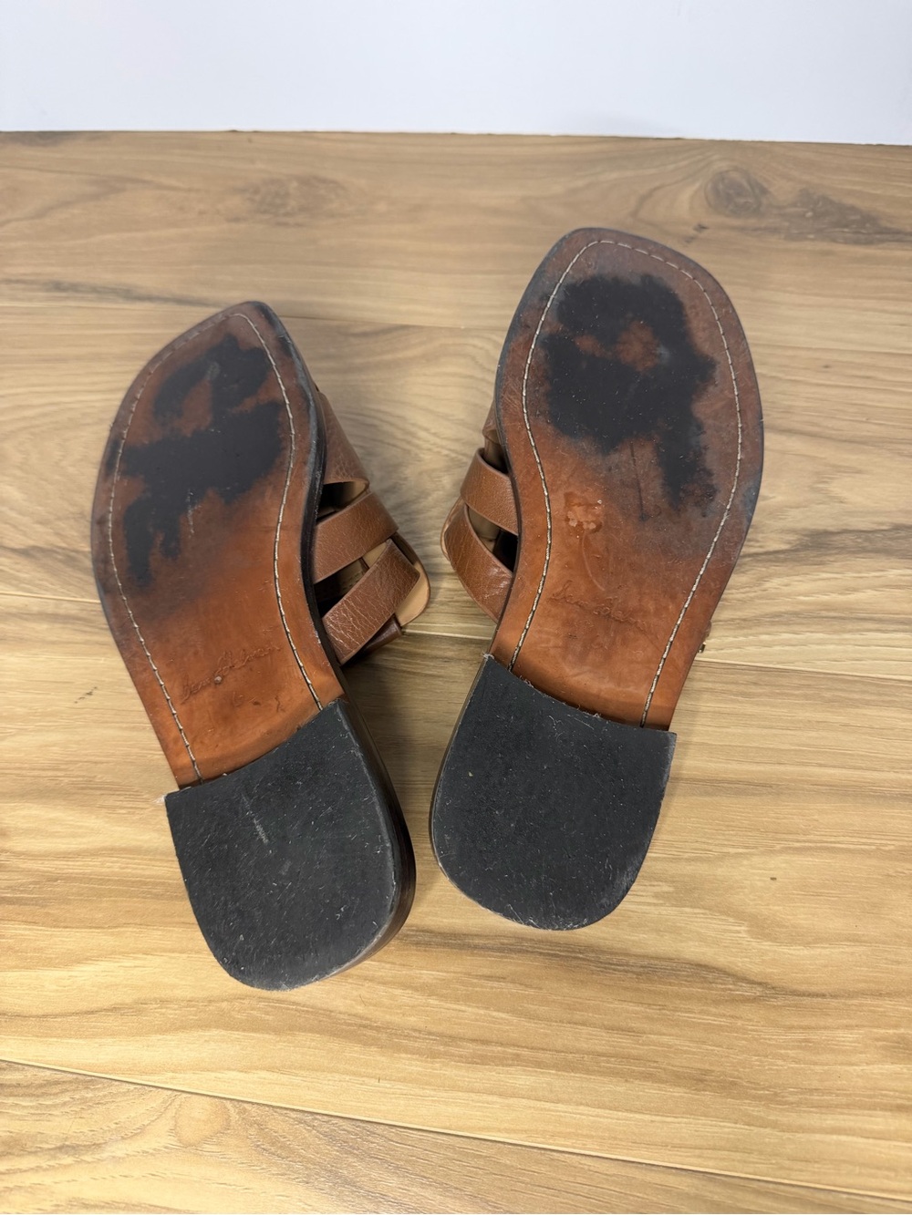 Sam Edelman Leather Woven Slide Sandals - Brown - Picture 6 of 6